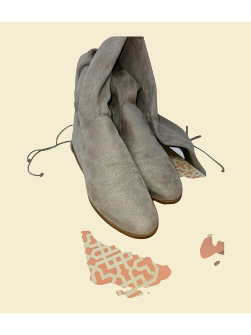 Gianni Bini Over-The-Knee Beige Suede Boots Size 8